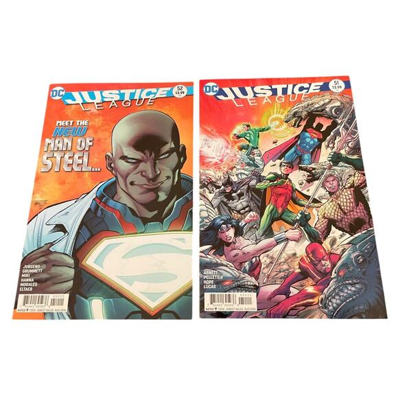 DC Justice League #51-52 Jurgens Grummett Abnett Pelletier - Picture 12 of 12